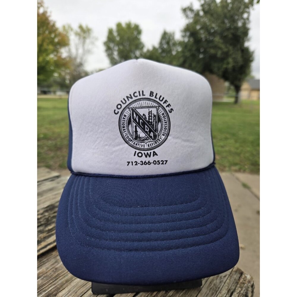 Vtg‎ Council Bluffs IA Snapback Foam Hat Ball Cap Nat'l Coop refinery Assc NCRA